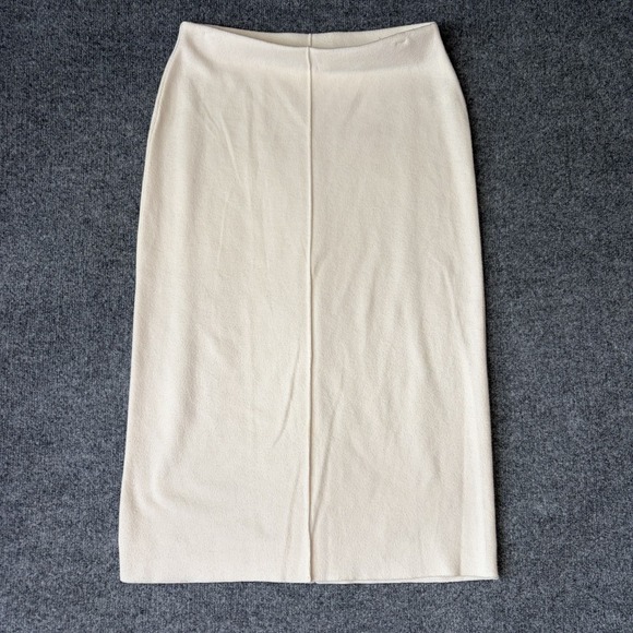 Zara Dresses & Skirts - Zara Skirt Women Size L Cream Long Straight Pencil Knit 5039/436/959